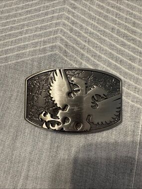 Men's Black Metal Eagle Belt Buckle - Unbranded